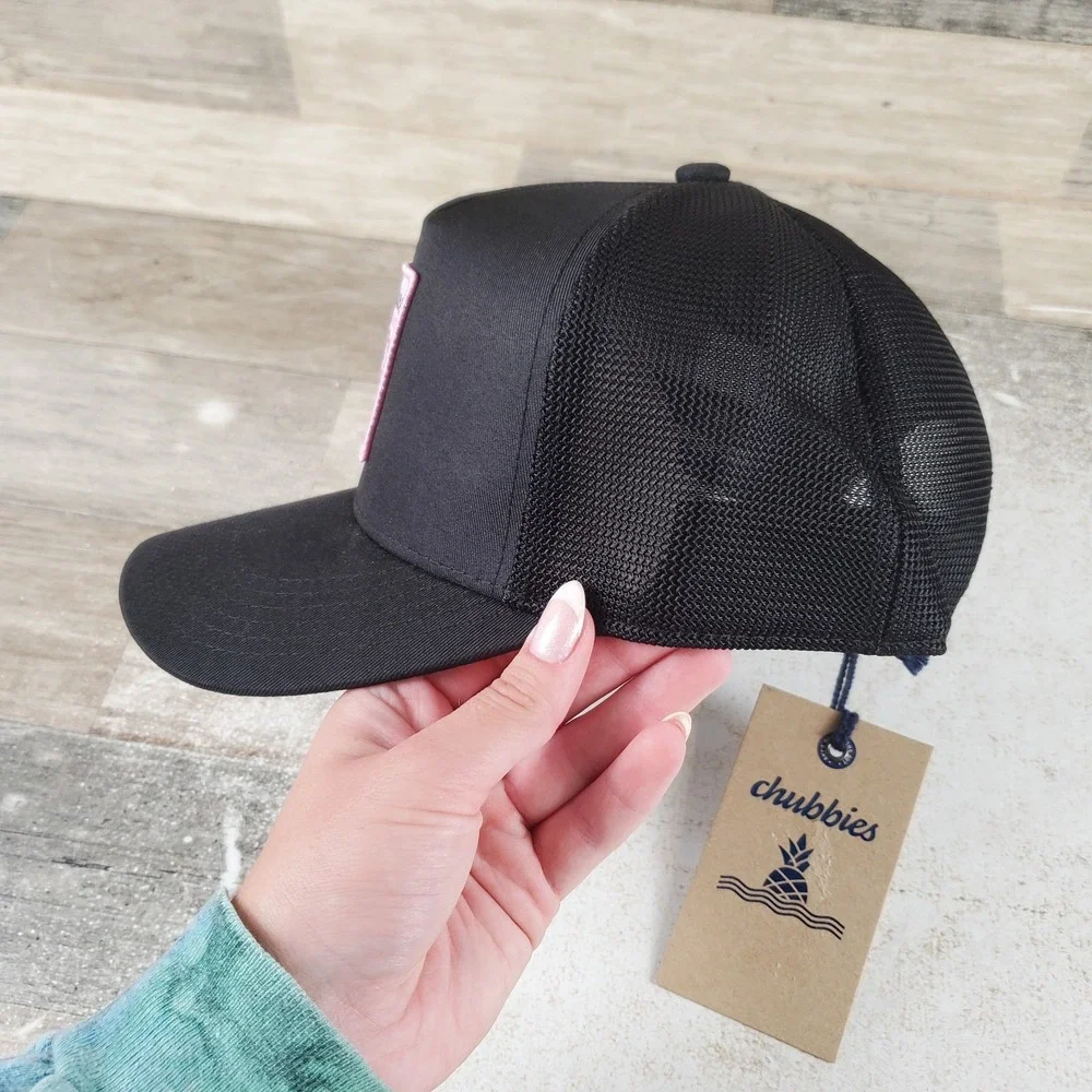Chubbies The Backstage Trucker Hat Black Snapback Adjustable